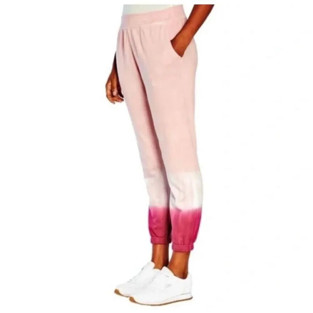Wildfox Hadley pink tie dye loungewear L cozy joggers